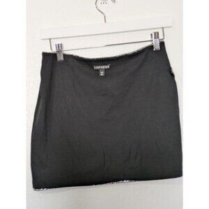 Express Women's Sequin Lined Mini Skirt Size XS Shimmer Glam Party Rocker